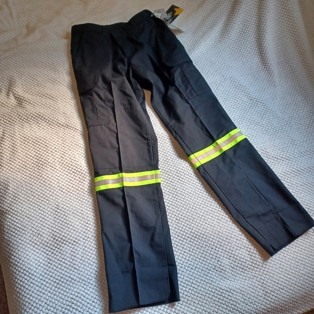 NWT First responder cargo uniform pants reflective strips Royal Blue size 36